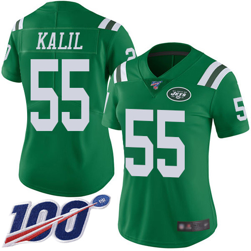 New York Jets Limited Green Women Ryan Kalil Jersey NFL Football 55 100th Season Rush Vapor Untouchable